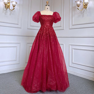 Desert Rose Elegance: Luxury Dubai-Inspired Evening Gown in Rose Pink with Burgundy & Gold Accents - An Arabic Masterpiece for Proms and Wedding Celebrations.