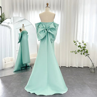 Arabic Purple Mermaid Satin Evening Dress with Jacket: Elegant Beaded Gown for Women's Wedding Party 2024