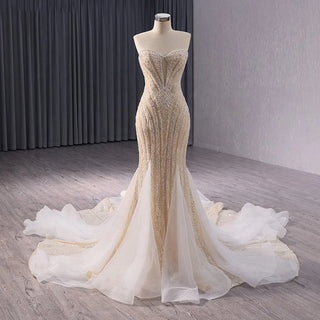 Beautiful Sweetheart Sequins Beaded Mermaid Gown for Women