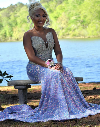 Diamond Brilliance Beaded Mermaid Gown