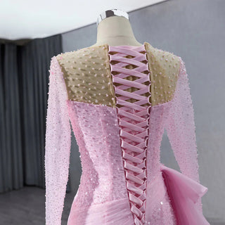 Crystal Long Sleeve Birthday Party Women's Mermaid Dresses