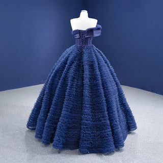 Chic Royal Blue Ruched Formal Evening Party Dresses.