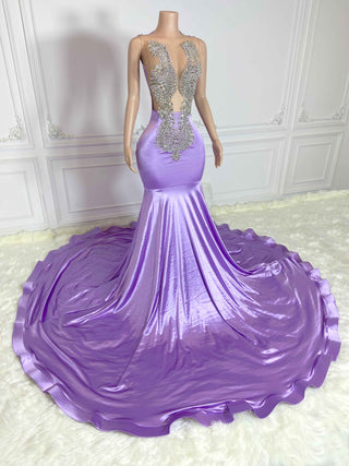 Enchanting Mermaid Gown with Luxurious Crystal Embellishments