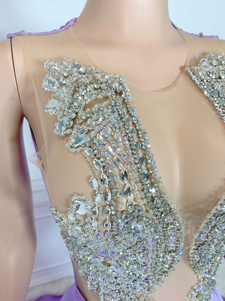 Enchanting Mermaid Gown with Luxurious Crystal Embellishments