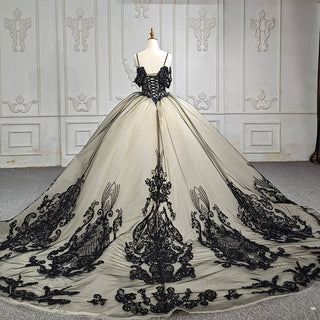 Chic Lace Spaghetti Strap plus Size Women'S Dresses with Long Train Evening Gowns