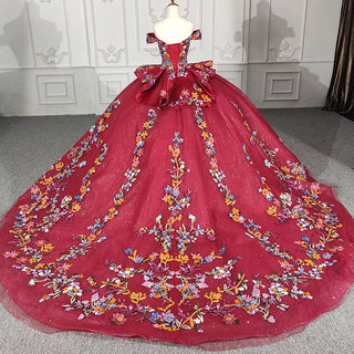 Elegance Unveiled: Beautiful Off-Shoulder Evening Prom Quinceañera