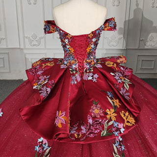 Elegance Unveiled: Beautiful Off-Shoulder Evening Prom Quinceañera