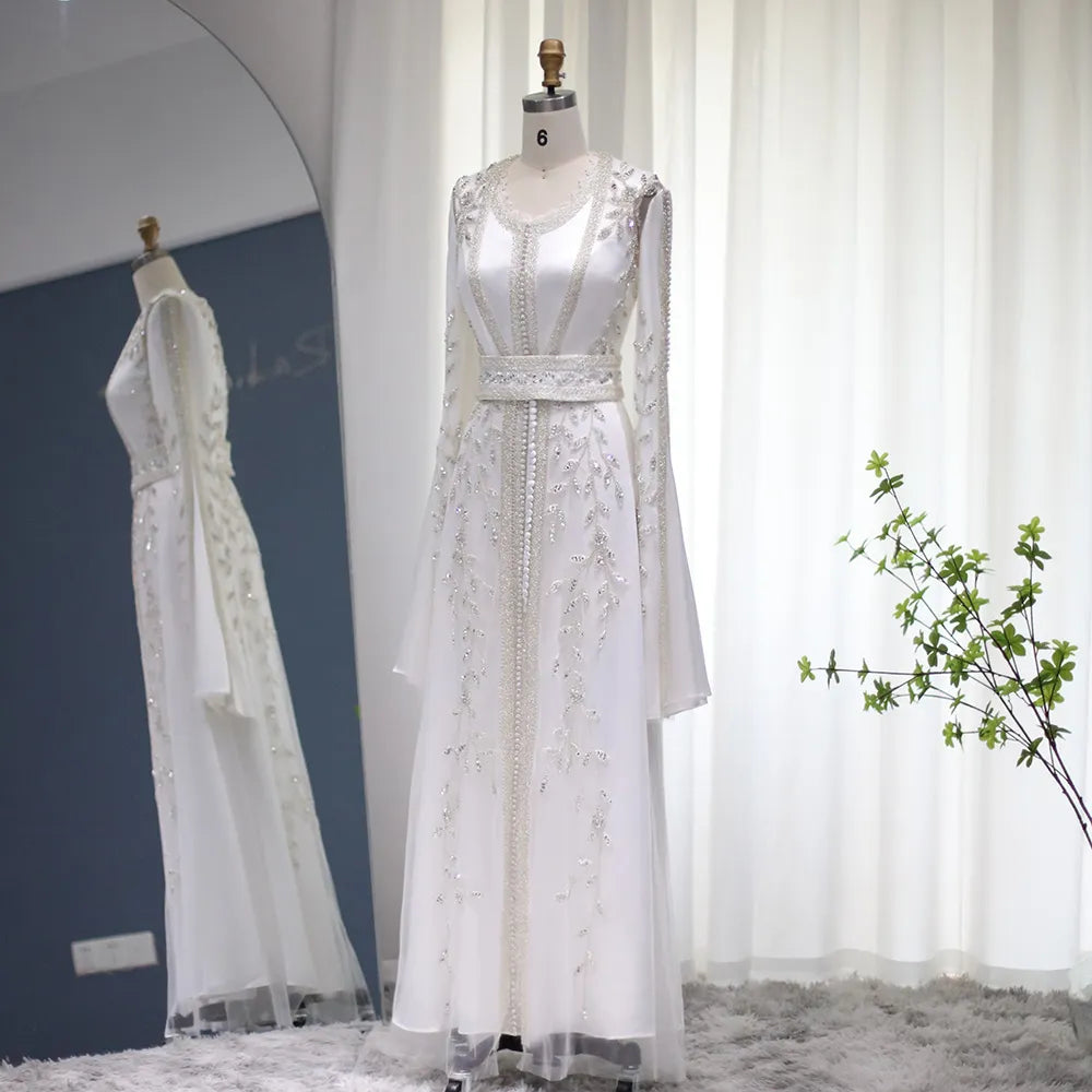 Elegant Mediterranean Long Kaftan Dress for Effortless Style