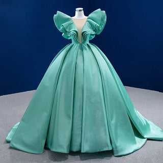 Contemporary Elegance: Stylish O-Neck Ball Gown for Women's Evening Parties