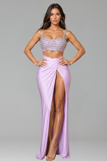 Crystal Embellished Two-Piece Gown - LAROSABRIDE