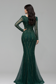 Beaded Mermaid Evening Dress - LAROSABRIDE