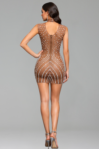 Crystal Illusion Mini Dress