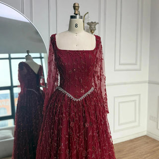 Embroidered Regal A-Line Gown