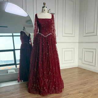 Embroidered Regal A-Line Gown