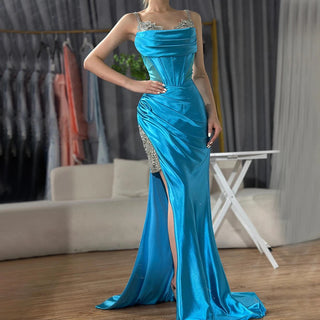 Draped Satin Corset Gown