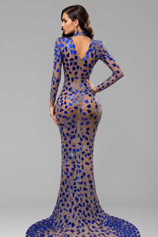 Geometric Crystal Illusion Gown