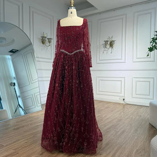 Embroidered Regal A-Line Gown