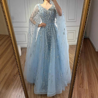 Embellished Tulle A-Line Gown