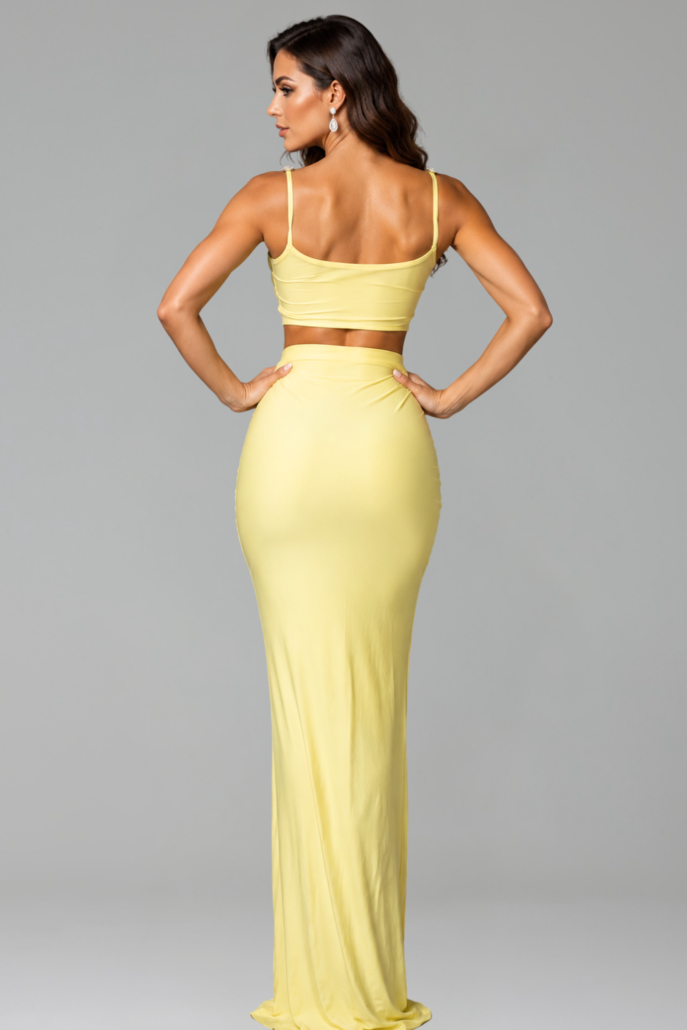 Crystal Embellished Two-Piece Gown - LAROSABRIDE