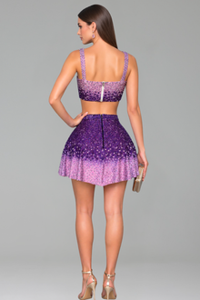 Crystal Embellished Two-Piece Mini Set - LAROSABRIDE