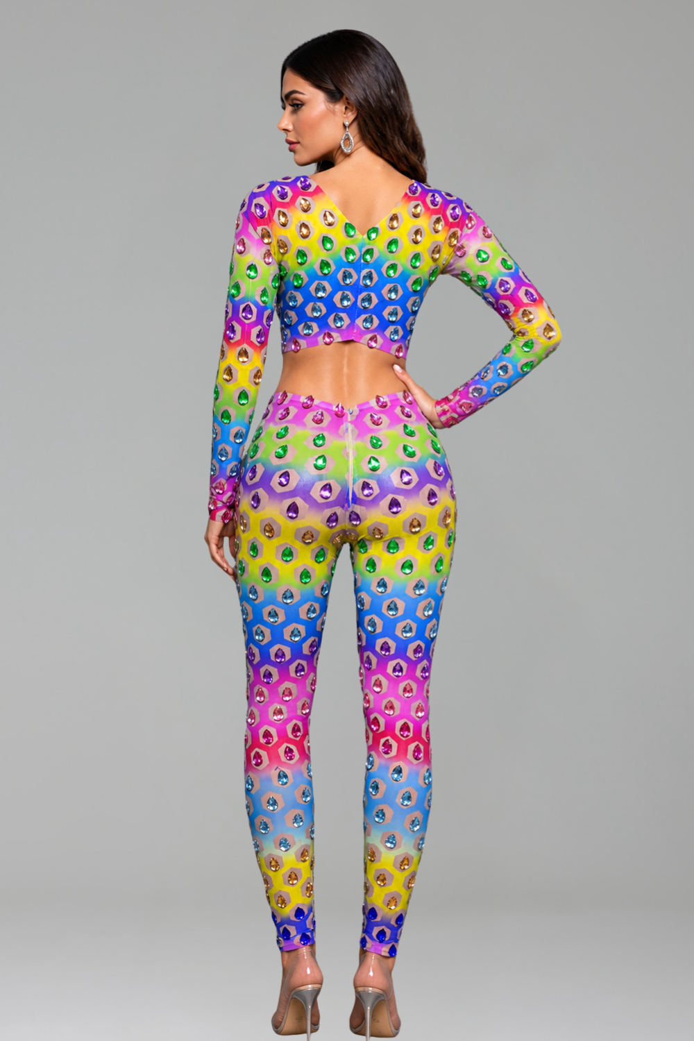 Multicolor Crystal Pattern Two-Piece Set - LAROSABRIDE