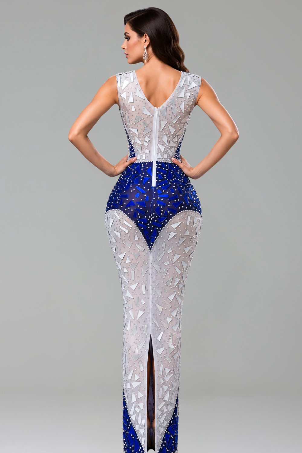 Geometric Illusion Evening Gown - LAROSABRIDE