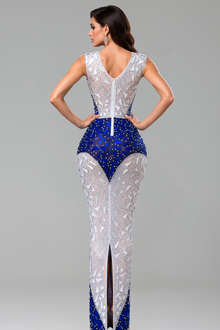 Geometric Illusion Evening Gown - LAROSABRIDE