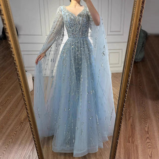 Embellished Tulle A-Line Gown