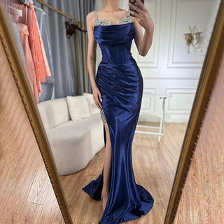 Draped Satin Corset Gown