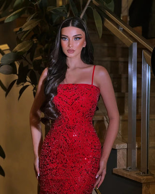 Ships in 2 to 5 Days - Luxury Nude Mermaid Evening Gown with Long Cape – Saudi Arabic Formal Dress