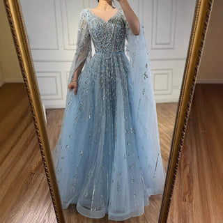 Embellished Tulle A-Line Gown