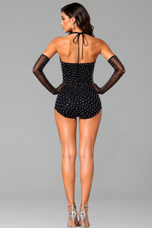 Crystal Mosaic Halter Bodysuit - LAROSABRIDE