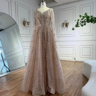Embellished Tulle A-Line Gown