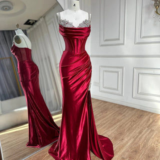 Draped Satin Corset Gown