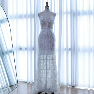 Ships in 2 to 5 Days - Luxury Purple Beaded Sequin Mermaid Evening Gown with Cape – Elegant Formal Dress