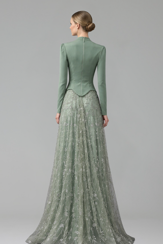 Beaded Skirt Modest Dress