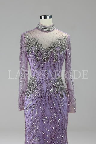 Beaded Mermaid Gown - LAROSABRIDE
