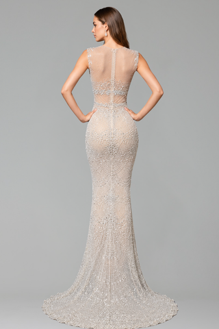 Crystal Embellished Mermaid Gown