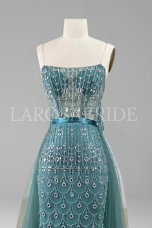 Beaded Mermaid Overskirt Dress - LAROSABRIDE