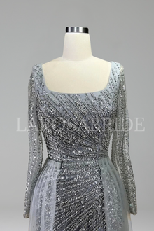 Beaded Mermaid Gown with Skirt - LAROSABRIDE