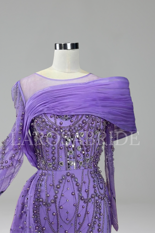 Beaded Mermaid Overskirt Dress