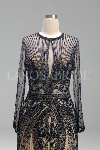 Diamond Mermaid O-Neck Dress