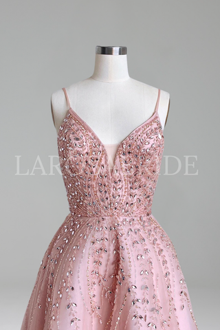 Spaghetti Strap A-Line Gown