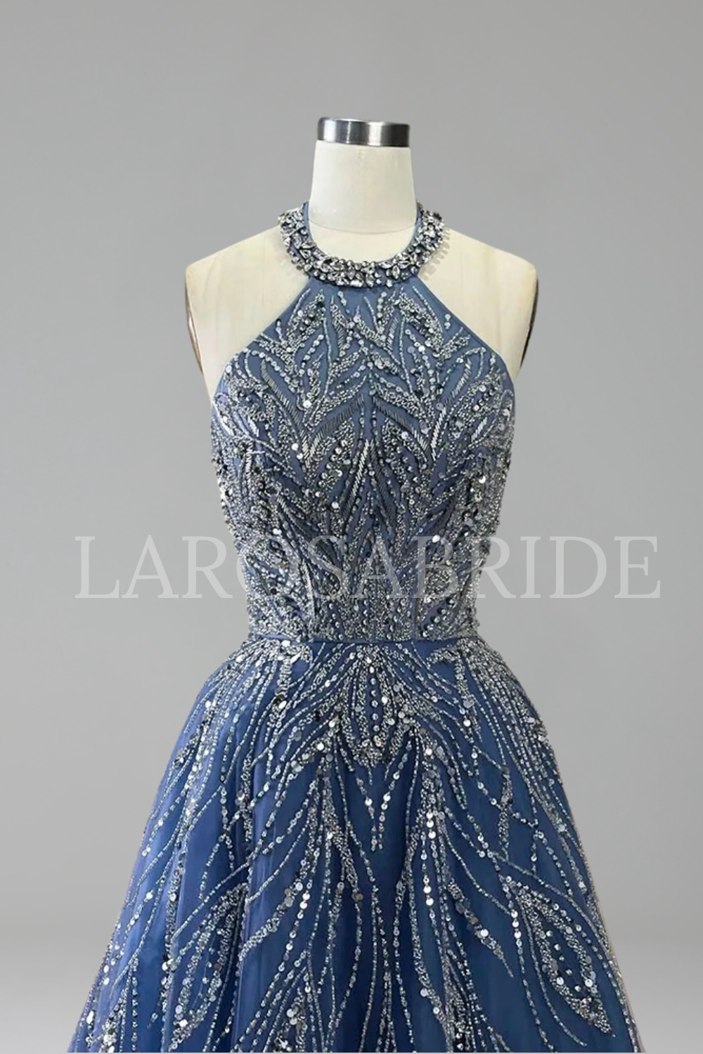 Halter Mermaid Evening Dress - LAROSABRIDE