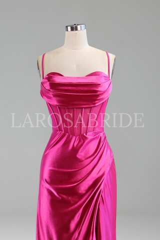 Sweetheart Ruched Silk Satin Gown
