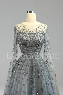 Elegant Cape Evening Dress - LAROSABRIDE