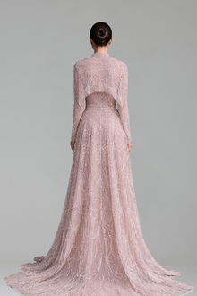 Hijab Cape A-Line Dress-Larosabride