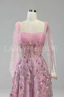 Strapless Beaded A-Line Dress - LAROSABRIDE