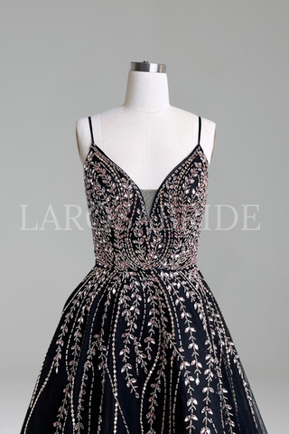 Spaghetti Strap A-Line Gown