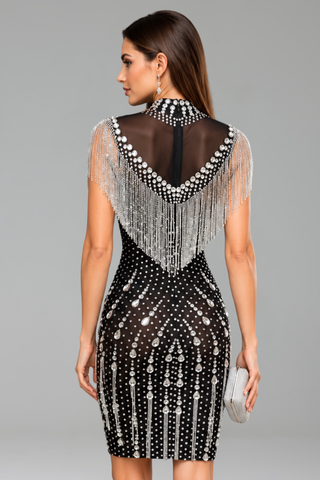 Crystal Fringe Cocktail Dress